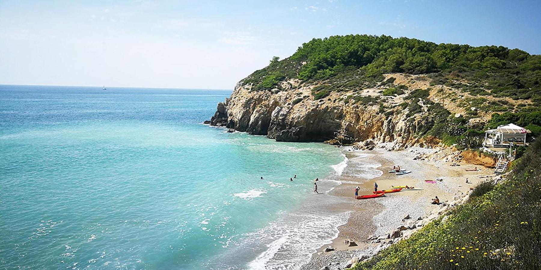 New Beside Sitges With Pool Beside Beach Виланова-и-ла-Желтру Экстерьер фото